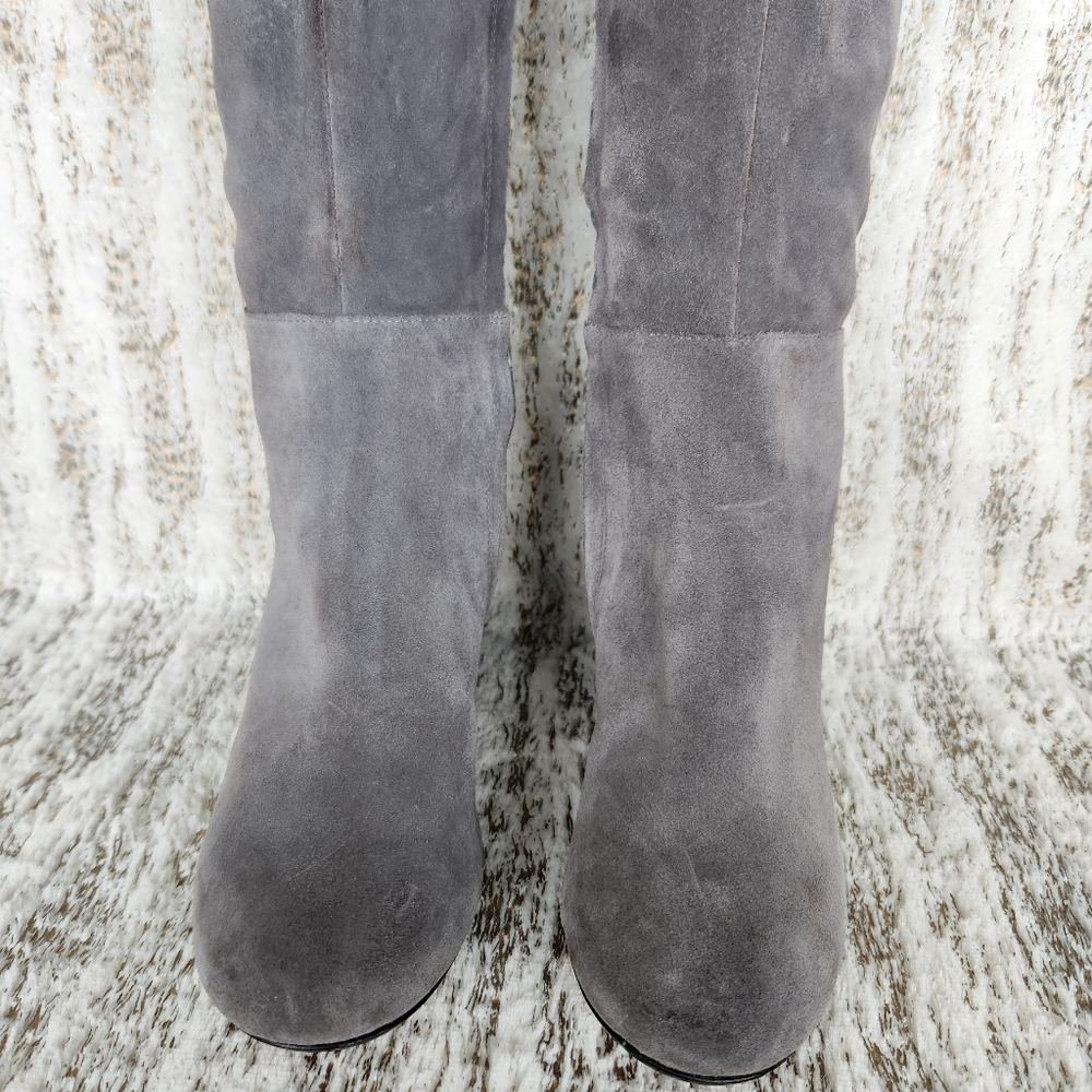 Clark’s "Somerset Barley Ray" Suede Over-the-Knee Boot Gray Grey, Women's Size 7 - Picture 3 of 15